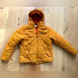 REI Kids Large 14-16 puffer jacket, mustard color